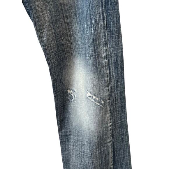 Mondo Red Dragon Embroidered Distressed Relax Fit Jeans Men Size 36 - Picture 6 of 13